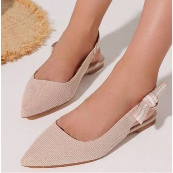 BRAND NEW STEVE MADDEN WOMEN's OLSEN TAUPE SLINGBACK FLATS R3 - Picture 1 of 15